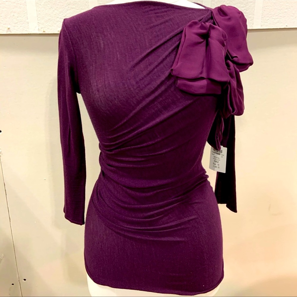 Elegant wool silk cashmere blend top